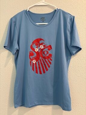 Patagonia Perforance Baselayer Capilene Light Blue Performance SoCo Tee (size M)